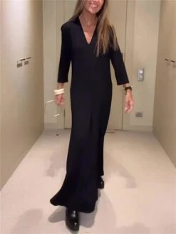 Women's Long Dress Maxi Dress Casual Dress Shift Dress Summer Dress Plain Fashion Basic Daily Holiday Date Ruched 3/4 Length Sleeve V Neck Dress Regular Fit Black Orange Khaki Summer Spring S M L XL 17 Women's Long Dress Maxi Dress Casual Dress Shift Dress Summer Dress Plain Fashion Basic Daily Holiday Date Ruched 3/4 Length Sleeve V Neck Dress Regular Fit Black Orange Khaki Summer Spring S M L XL -Casual Print Dress Sales mwydui1681202348475