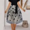 Women‘s Casual Dress Midi Dress Black Short Sleeve Butterfly Layered Spring Summer Crew Neck Active Party 2023 M L XL XXL XXXL