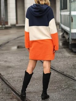 Women's Casual Dress Hoodie Dress Winter Dress Color Block Stripe Patchwork Hooded Mini Dress Active Fashion Daily Date Long Sleeve Regular Fit Orange Fall Autumn S M L XL XXL 12 Women's Casual Dress Hoodie Dress Winter Dress Color Block Stripe Patchwork Hooded Mini Dress Active Fashion Daily Date Long Sleeve Regular Fit Orange Fall Autumn S M L XL XXL -Casual Print Dress Sales ncamay1694590443990