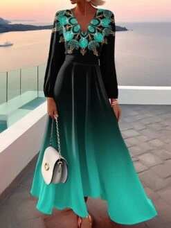 Women's Casual Dress Swing Dress A Line Dress Graphic Ombre Print V Neck Long Dress Maxi Dress Fashion Streetwear Outdoor Daily Long Sleeve Regular Fit Pink Blue Green Fall Winter S M L XL XXL 5 Women's Casual Dress Swing Dress A Line Dress Graphic Ombre Print V Neck Long Dress Maxi Dress Fashion Streetwear Outdoor Daily Long Sleeve Regular Fit Pink Blue Green Fall Winter S M L XL XXL -Casual Print Dress Sales neescg1694749257428