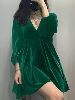 Women's Plus Size Curve Casual Dress Velvet Dress Winter Dress Solid Color Mini Dress Long Sleeve Ruched V Neck Fashion Outdoor Black Red Fall Winter L XL XXL 3XL 4XL 11 Women's Plus Size Curve Casual Dress Velvet Dress Winter Dress Solid Color Mini Dress Long Sleeve Ruched V Neck Fashion Outdoor Black Red Fall Winter L XL XXL 3XL 4XL -Casual Print Dress Sales ngfvsb1693992759311