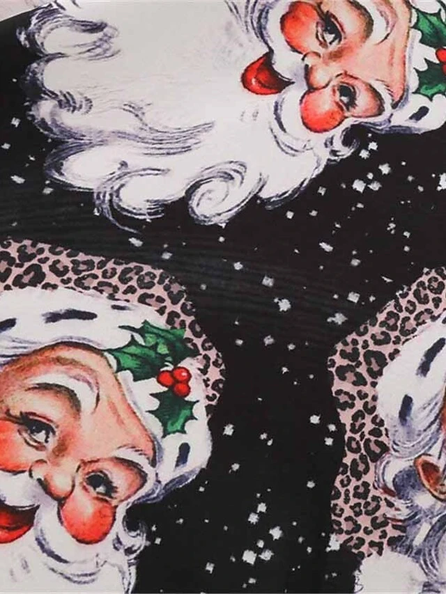 Women's Christmas Swing Dress Vintage DressKnee Length Dress Blue Red Navy Blue Black Long Sleeve Plaid Santa Claus Elk Bow Print Fall Winter V Neck Vacation Vintage 2022 S M L XL XXL 3XL 17 Women's Christmas Swing Dress Vintage DressKnee Length Dress Blue Red Navy Blue Black Long Sleeve Plaid Santa Claus Elk Bow Print Fall Winter V Neck Vacation Vintage 2022 S M L XL XXL 3XL - Image 17