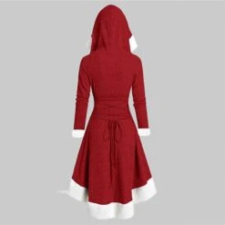 Women's Christmas Hoodie Dress Vintage Dress Midi Dress Green Black Wine Red Gray Long Sleeve Pure Color Patchwork Winter Fall Hooded Vacation Vintage 2022 S M L XL XXL 3XL -Casual Print Dress Sales nlxzau1667275375052