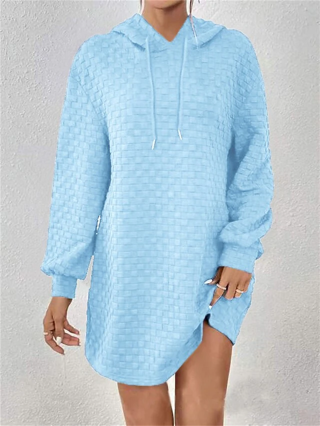 Women's Casual Dress Hoodie Dress Mini Dress Fashion Daily Outdoor Vacation Going Out Hoodie Solid Color Loose Fit Black White Pink S M L XL XXL 1 Women's Casual Dress Hoodie Dress Mini Dress Fashion Daily Outdoor Vacation Going Out Hoodie Solid Color Loose Fit Black White Pink S M L XL XXL