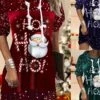 Women's Christmas Hoodie Dress Shift Dress Mini Dress Green Purple Wine Long Sleeve Letter Santa Claus Print Winter Fall Hooded Vacation Casual 2022 S M L XL XXL 3XL