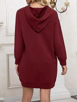 Women's Casual Dress Hoodie Dress Shift Dress Mini Dress Pocket Outdoor Street Daily Active Fashion Hooded Long Sleeve 2023 Loose Fit Black Wine Army Green Color S M L XL XXL Size 34 Women's Casual Dress Hoodie Dress Shift Dress Mini Dress Pocket Outdoor Street Daily Active Fashion Hooded Long Sleeve 2023 Loose Fit Black Wine Army Green Color S M L XL XXL Size -Casual Print Dress Sales nnnflm1693558124771