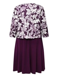 Women‘s Plus Size Curve Dress Set Print Crew Neck Long Sleeve Spring Fall Elegant Maxi Long Dress Formal Party Dress -Casual Print Dress Sales nntcjw1669284878318