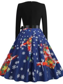Women's Christmas Swing Dress Vintage Dress Midi Dress Green Blue Light Green Long Sleeve Santa Claus Bow Winter Fall Autumn Crew Neck Fashion Daily Date 2022 S M L XL XXL 3XL 22 Women's Christmas Swing Dress Vintage Dress Midi Dress Green Blue Light Green Long Sleeve Santa Claus Bow Winter Fall Autumn Crew Neck Fashion Daily Date 2022 S M L XL XXL 3XL -Casual Print Dress Sales nogdev1667894614025