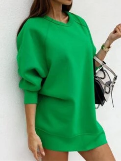 Women's Casual Dress Sweatshirt Dress Winter Dress Mini Dress Patchwork Outdoor Street Daily Active Fashion Crew Neck Long Sleeve 2023 Loose Fit Black White Green Color S M L XL XXL Size 14 Women's Casual Dress Sweatshirt Dress Winter Dress Mini Dress Patchwork Outdoor Street Daily Active Fashion Crew Neck Long Sleeve 2023 Loose Fit Black White Green Color S M L XL XXL Size -Casual Print Dress Sales nomlgt1693539413577