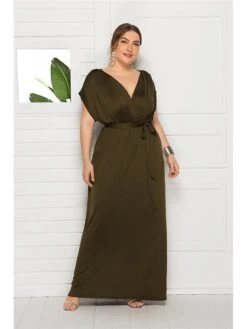 Women's Plus Size Party Dress Solid Color V Neck Short Sleeve Summer Spring Elegant Casual Prom Dress Maxi Long Dress Party Daily Dress 20 Women's Plus Size Party Dress Solid Color V Neck Short Sleeve Summer Spring Elegant Casual Prom Dress Maxi Long Dress Party Daily Dress -Casual Print Dress Sales nutpcx1636535370730