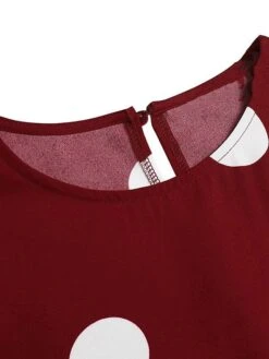 Women's Vintage Dress Kaftan Dress Polka Dot Dress Long Dress Maxi Dress Yellow Wine Navy Blue Long Sleeve Polka Dot Lace Up Spring Fall Winter Crew Neck Muslim Vacation Loose Fit 2023 S M L XL XXL -Casual Print Dress Sales nyclug1670928749798