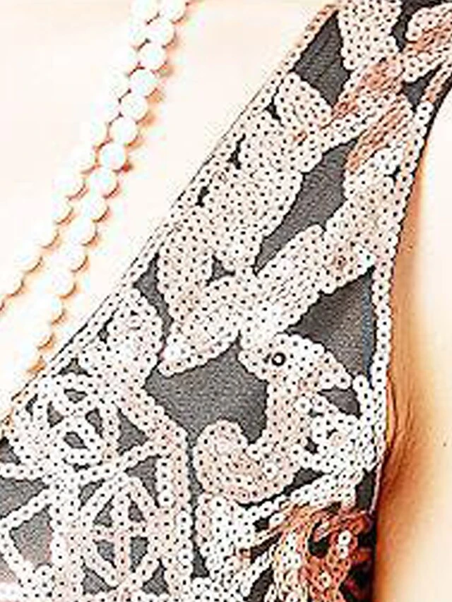 Women's Retro 1920s Sequin Dress Long Dress Maxi Dress Party Halloween Sequins Patchwork Floral Deep U Sleeveless Regular Fit Spring Fall 2023 Red Gold XS S M L 9 Women's Retro 1920s Sequin Dress Long Dress Maxi Dress Party Halloween Sequins Patchwork Floral Deep U Sleeveless Regular Fit Spring Fall 2023 Red Gold XS S M L - Image 9