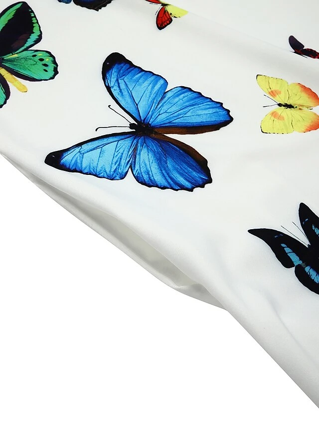 Women's Shift Dress Swing Dress Long Dress Maxi Dress Green Blue Grey White Black Long Sleeve Feather Butterfly Pocket Print Summer Spring V Neck Stylish Casual Dress 2023 S M L XL XXL XXXL 4XL 5XL 13 Women's Shift Dress Swing Dress Long Dress Maxi Dress Green Blue Grey White Black Long Sleeve Feather Butterfly Pocket Print Summer Spring V Neck Stylish Casual Dress 2023 S M L XL XXL XXXL 4XL 5XL - Image 13