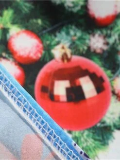 Women's Christmas Knee Length Dress Blue Purple Wine Gray Green Black Red Light Blue Long Sleeve Print Bow Print Fall Winter Round Neck Casual Vintage2021 S M L XL XXL -Casual Print Dress Sales ooocuc1629971945034