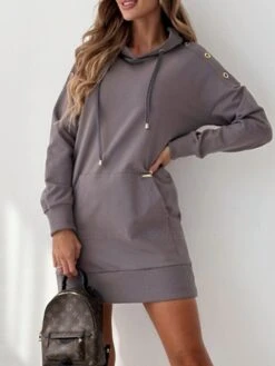 Women's Casual Dress Hoodie Dress Mini Dress Active Daily Outdoor Holiday Vacation Hoodie Pocket Solid Color Loose Fit ArmyGreen Black Blue S M L XL XXL 35 Women's Casual Dress Hoodie Dress Mini Dress Active Daily Outdoor Holiday Vacation Hoodie Pocket Solid Color Loose Fit ArmyGreen Black Blue S M L XL XXL -Casual Print Dress Sales optqrj1695644528128