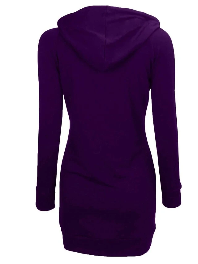 Women's Casual Dress Hoodie Dress Winter Dress Mini Dress Pocket Outdoor Daily Going Out Active Fashion Hooded Long Sleeve 2023 Loose Fit Black Red Navy Blue Color S M L XL XXL Size 10 Women's Casual Dress Hoodie Dress Winter Dress Mini Dress Pocket Outdoor Daily Going Out Active Fashion Hooded Long Sleeve 2023 Loose Fit Black Red Navy Blue Color S M L XL XXL Size - Image 10