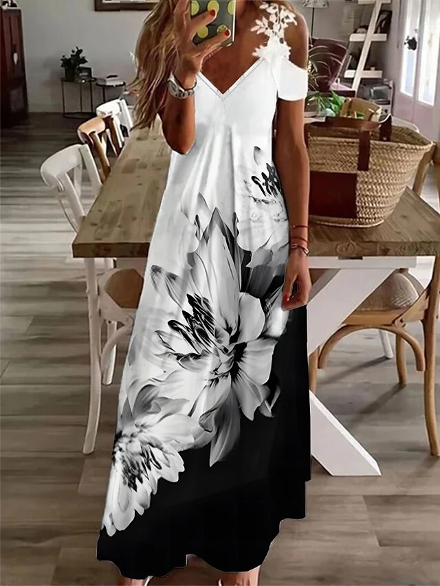Women's Long Dress Maxi Dress Casual Dress Lace Dress A Line Dress Floral Fashion Streetwear Outdoor Daily Date Lace Patchwork Short Sleeve Strap Dress Regular Fit White Summer Spring S M L XL XXL 1 Women's Long Dress Maxi Dress Casual Dress Lace Dress A Line Dress Floral Fashion Streetwear Outdoor Daily Date Lace Patchwork Short Sleeve Strap Dress Regular Fit White Summer Spring S M L XL XXL