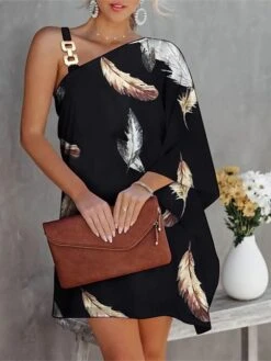 Women's Shift Dress Mini Dress Black Orange Green Long Sleeve Floral Cold Shoulder Summer Spring One Shoulder Fashion Winter Dress Fall Dress Loose Fit 2023 S M L XL XXL 9 Women's Shift Dress Mini Dress Black Orange Green Long Sleeve Floral Cold Shoulder Summer Spring One Shoulder Fashion Winter Dress Fall Dress Loose Fit 2023 S M L XL XXL -Casual Print Dress Sales owpbso1657518198367