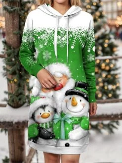 Women's Christmas Dress Hoodie Dress Mini Dress Warm Fashion Outdoor Christmas Holiday Hoodie Print Snowman Snowflake Loose Fit Yellow Wine Blue S M L XL XXL 11 Women's Christmas Dress Hoodie Dress Mini Dress Warm Fashion Outdoor Christmas Holiday Hoodie Print Snowman Snowflake Loose Fit Yellow Wine Blue S M L XL XXL -Casual Print Dress Sales ozjxcn1697542416769