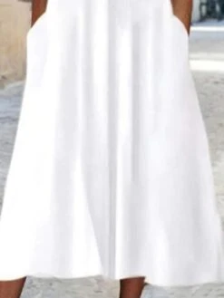 Women's Casual Dress Shift Dress White Dress Midi Dress White Short Sleeve Pure Color Cut Out Fall Spring Summer Crew Neck Basic Daily Date Vacation 2023 S M L XL 2XL 3XL 5 Women's Casual Dress Shift Dress White Dress Midi Dress White Short Sleeve Pure Color Cut Out Fall Spring Summer Crew Neck Basic Daily Date Vacation 2023 S M L XL 2XL 3XL -Casual Print Dress Sales pdebzb1657094181531