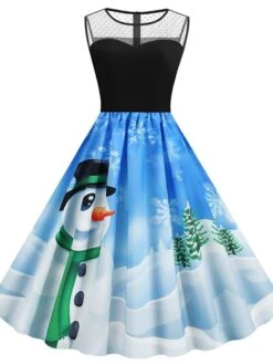 Women's Christmas Casual Dress Swing Dress Midi Dress Blue Royal Blue Dark Blue Light Blue Sleeveless Santa Claus Snowman Mesh Print Winter Fall Crew Neck Vacation Vintage 2022 S M L XL XXL 27 Women's Christmas Casual Dress Swing Dress Midi Dress Blue Royal Blue Dark Blue Light Blue Sleeveless Santa Claus Snowman Mesh Print Winter Fall Crew Neck Vacation Vintage 2022 S M L XL XXL -Casual Print Dress Sales pdwbkf1666597370888