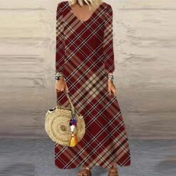 Women's Christmas Casual Dress Shift DressMaxi Long Dress Purple Wine Red Brown White Long Sleeve Plaid Santa Claus Elk Print Fall Winter V Neck Vacation Casual 2022 S M L XL XXL 3XL 4XL 5XL 6XL 36 Women's Christmas Casual Dress Shift DressMaxi Long Dress Purple Wine Red Brown White Long Sleeve Plaid Santa Claus Elk Print Fall Winter V Neck Vacation Casual 2022 S M L XL XXL 3XL 4XL 5XL 6XL -Casual Print Dress Sales pgxreh1664439263982