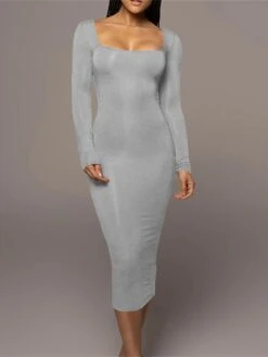 Women's Casual Dress Winter Dress Bodycon Midi Dress Ruched Street Daily Holiday Fashion Streetwear Square Neck Long Sleeve 2023 Regular Fit Black Pink Red Color S M L Size 23 Women's Casual Dress Winter Dress Bodycon Midi Dress Ruched Street Daily Holiday Fashion Streetwear Square Neck Long Sleeve 2023 Regular Fit Black Pink Red Color S M L Size -Casual Print Dress Sales pkbadg1692938936330