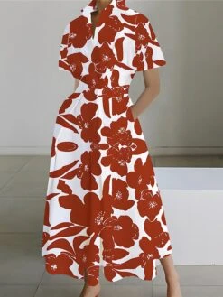 Women's Shirt Dress Casual Dress Swing Dress Maxi Long Dress Outdoor Office Daily Polyester Fashion Modern Shirt Collar Button Pocket Short Sleeve Summer Spring 2023 Loose Fit Yellow Red Navy Blue 9 Women's Shirt Dress Casual Dress Swing Dress Maxi Long Dress Outdoor Office Daily Polyester Fashion Modern Shirt Collar Button Pocket Short Sleeve Summer Spring 2023 Loose Fit Yellow Red Navy Blue -Casual Print Dress Sales pktxbt1689925296196