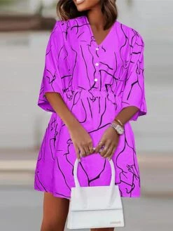 Women's Shirt Dress Casual Dress Mini Dress Outdoor Daily Polyester Fashion Modern V Neck Button Print Half Sleeve Summer Spring 2023 Loose Fit Black White Yellow Graffiti S M L XL 2XL 9 Women's Shirt Dress Casual Dress Mini Dress Outdoor Daily Polyester Fashion Modern V Neck Button Print Half Sleeve Summer Spring 2023 Loose Fit Black White Yellow Graffiti S M L XL 2XL -Casual Print Dress Sales pnzddi1690366408881