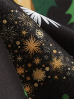 Women's Christmas Casual Dress Knee Length Dress Black Long Sleeve SnowflakeTree Animal Bow Print Fall Winter Crew Neck Stylish Casual Modern 2022 S M L XL XXL -Casual Print Dress Sales poqyjg1661418256874