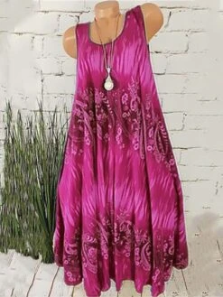 Women's Plus Size Curve Shift Dress Floral Round Neck Print Sleeveless Spring Summer Casual Short Mini Dress Casual Daily Dress 10 Women's Plus Size Curve Shift Dress Floral Round Neck Print Sleeveless Spring Summer Casual Short Mini Dress Casual Daily Dress -Casual Print Dress Sales pqnvje1659349581359