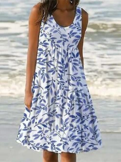 Women‘s Casual Dress Shift Dress Sundress Midi Dress Green Blue White Sleeveless Pocket Spring Summer U Neck 2023 S M L XL XXL 3XL 5 Women‘s Casual Dress Shift Dress Sundress Midi Dress Green Blue White Sleeveless Pocket Spring Summer U Neck 2023 S M L XL XXL 3XL -Casual Print Dress Sales pwdnmr1653963501071