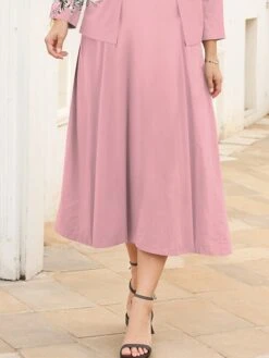 Women's Plus Size Curve Casual Dress Dress Set Two Piece Dress Floral Midi Dress Long Sleeve Print Crew Neck Fashion Outdoor Pink Fall Winter L XL XXL 3XL 4XL 5 Women's Plus Size Curve Casual Dress Dress Set Two Piece Dress Floral Midi Dress Long Sleeve Print Crew Neck Fashion Outdoor Pink Fall Winter L XL XXL 3XL 4XL -Casual Print Dress Sales pwevum1697778343894