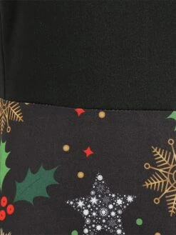 Women's Christmas Casual Dress Knee Length Dress Black Long Sleeve SnowflakeTree Animal Bow Print Fall Winter Crew Neck Stylish Casual Modern 2022 S M L XL XXL -Casual Print Dress Sales pymeyz1661418255613