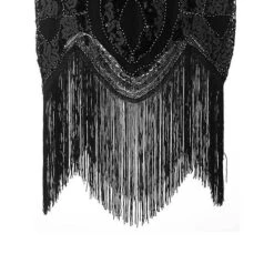 Women's Retro 1920s Fringe Dress Midi Dress Party Halloween Sequins Tassel Fringe Geometric Crewneck Sleeveless Regular Fit Spring Fall 2023 Black Red S M L XL -Casual Print Dress Sales pzkucl1692849060331