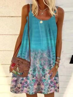 Women's Shift Dress Midi Dress Vintage Purple Vintage Green Vintage Gray Sleeveless Print Print Summer Spring Crew Neck Casual Daily 2023 S M L XL XXL 3XL 4XL 5XL -Casual Print Dress Sales qauaay1620187129079