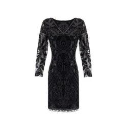 Women's Retro 1920s Sequin Dress Midi Dress Party Halloween Sequins Patchwork Leaf V Neck Long Sleeve Regular Fit Spring Fall 2023 Black Gold S M L XL 10 Women's Retro 1920s Sequin Dress Midi Dress Party Halloween Sequins Patchwork Leaf V Neck Long Sleeve Regular Fit Spring Fall 2023 Black Gold S M L XL -Casual Print Dress Sales qgxtlu1692616075435