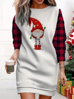 Women's Christmas Casual Dress Sweatshirt Dress Mini Dress Warm Fashion OutdoorVacation Crew Neck Print Santa Claushat Loose Fit ArmyGreen Black White S M L XL XXL 12 Women's Christmas Casual Dress Sweatshirt Dress Mini Dress Warm Fashion OutdoorVacation Crew Neck Print Santa Claushat Loose Fit ArmyGreen Black White S M L XL XXL -Casual Print Dress Sales qkytgj1695365441336