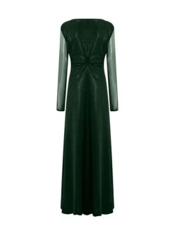 Women's Plus Size Curve Party Dress Sheath Dress Burgundy Dress Solid Color Plain Long Dress Maxi Dress Long Sleeve V Neck Fashion Party Black Wine Fall Winter L XL XXL 3XL 4XL -Casual Print Dress Sales qnhnjx1695018861207