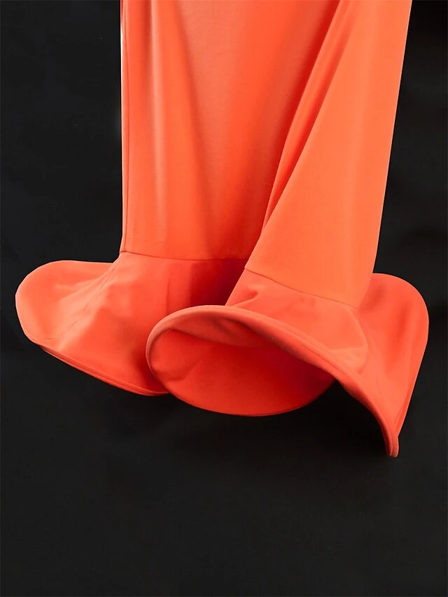 Women's Plus Size Curve Party Dress Bodycon Sheath Dress Plain Midi Dress Sleeveless Ruffle V Neck Fashion Party Orange Spring Fall XL XXL 3XL 4XL 16 Women's Plus Size Curve Party Dress Bodycon Sheath Dress Plain Midi Dress Sleeveless Ruffle V Neck Fashion Party Orange Spring Fall XL XXL 3XL 4XL - Image 16