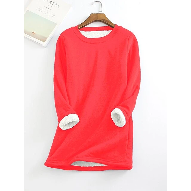 Women's Casual Dress Sweatshirt Dress Winter Dress Mini Dress Teddy Fleece Home Daily Going Out Basic Casual Crew Neck Long Sleeve Regular Fit Wine Red Big Red Black Color S M L XL XXL Size 17 Women's Casual Dress Sweatshirt Dress Winter Dress Mini Dress Teddy Fleece Home Daily Going Out Basic Casual Crew Neck Long Sleeve Regular Fit Wine Red Big Red Black Color S M L XL XXL Size - Image 17