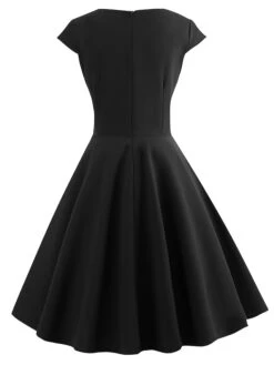 Women's Swing Dress Vintage Tea Dresses Midi Dress Black Yellow Pink Short Sleeve Pure Color Ruched Spring Summer Crew Neck Vintage Daily Weekend Slim S M L XL XXL 23 Women's Swing Dress Vintage Tea Dresses Midi Dress Black Yellow Pink Short Sleeve Pure Color Ruched Spring Summer Crew Neck Vintage Daily Weekend Slim S M L XL XXL -Casual Print Dress Sales qtgarl1599445947238