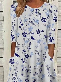 Women's Casual Dress Summer Dress Print Dress Floral Geometric Pocket Print Crew Neck Midi Dress Fashion Mature Outdoor Daily Short Sleeve Loose Fit Black White Red Summer Spring S M L XL XXL 17 Women's Casual Dress Summer Dress Print Dress Floral Geometric Pocket Print Crew Neck Midi Dress Fashion Mature Outdoor Daily Short Sleeve Loose Fit Black White Red Summer Spring S M L XL XXL -Casual Print Dress Sales rhdcjf1679393343333