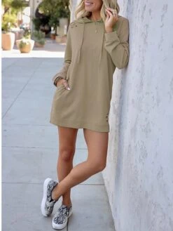 Women's Casual Dress Hoodie Dress Mini Dress Fashion Daily Outdoor Vacation Going Out Hoodie Print Pure Color Loose Fit Pink Khaki Army Green S M L XL 13 Women's Casual Dress Hoodie Dress Mini Dress Fashion Daily Outdoor Vacation Going Out Hoodie Print Pure Color Loose Fit Pink Khaki Army Green S M L XL -Casual Print Dress Sales rhqfmv1695024143958