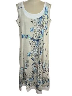 Women's Shift Dress Midi Dress Light Pink Light Blue Green 1 Sleeveless Floral Print Summer Spring Crew Neck Casual 2023 S M L XL XXL -Casual Print Dress Sales rkqvxa1646323846817