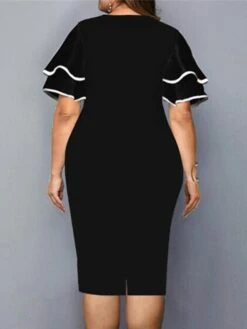 Women‘s Plus Size Curve Party Dress Floral Crew Neck Ruffle Short Sleeve Spring Fall Work Casual Prom Dress Midi Dress Casual Daily DressPrint -Casual Print Dress Sales rkymnz1637920826888