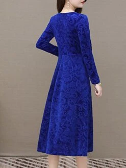 Women's Party Dress Velvet Dress Sheath Dress Knee Length Dress Black Wine Blue Long Sleeve Pure Color Velvet Fall Winter Autumn V Neck Stylish Winter Dress Vacation Fall Dress Slim 2023 M L XL XXL -Casual Print Dress Sales rnqilc1643182760715