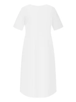 Women's Casual Dress White Dress Summer Dress Midi Dress Lace Patchwork Daily Date Going Out Fashion Basic Crew Neck Short Sleeve 2023 Loose Fit Black White Army Green Color M L XL XXL 3XL Size -Casual Print Dress Sales rqgvcx1691557904554