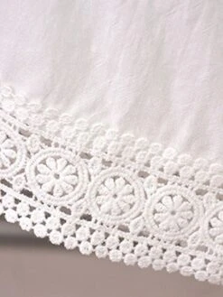 Women's Swimwear Cover Up Beach Dress Normal Swimsuit Lace Up UV Protection Modest Swimwear Pure Color Light Blue Black White Blue Scoop Neck Bathing Suits New Vacation Stylish -Casual Print Dress Sales rvaekc1645522757317