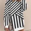 Women's Casual Dress Sweatshirt Dress Mini Dress Warm Fashion Outdoor Vacation Going Out Crew Neck Print Floral Geometric Striped Loose Fit Black Pink Blue S M L XL XXL